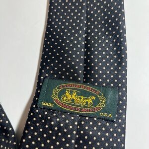 Sturbridge Polka Dot Navy Silk Tie